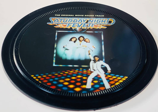 Bee Gees Saturday Night Fever record label coaster. Popsters