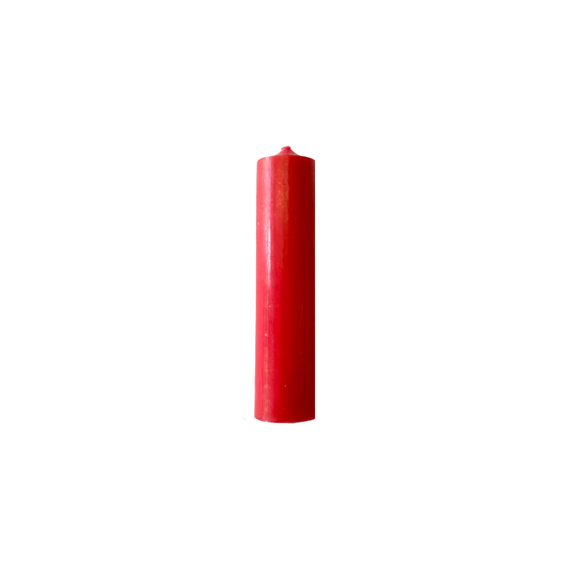 Christmas Red Short 4"/10cm Dinner Candles