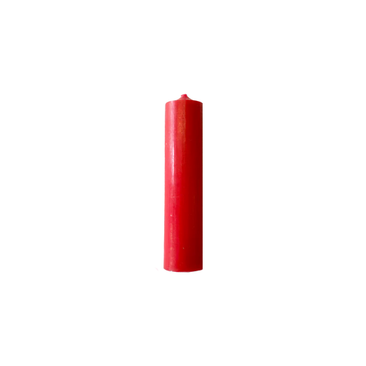 Christmas Red Short 4"/10cm Dinner Candles