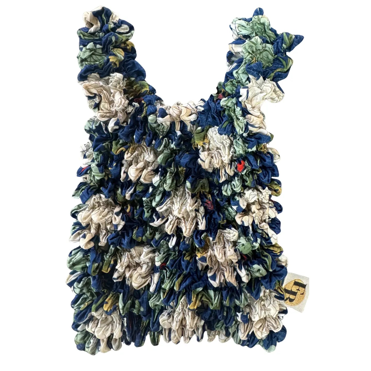 Chrysanthemum Tote Bag - Sustainable Foldable Shopping Bag – Japanese Shibori Design, 10kg Capacity