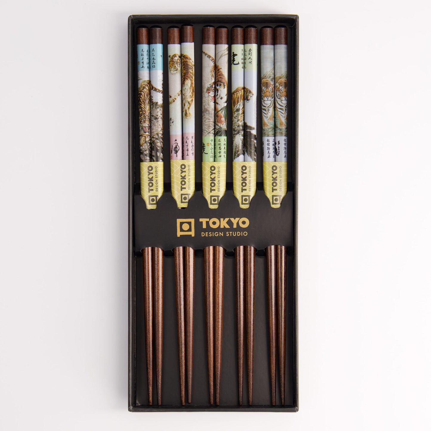 Chopsticks Gift Boxed Tiger 5 Pairs