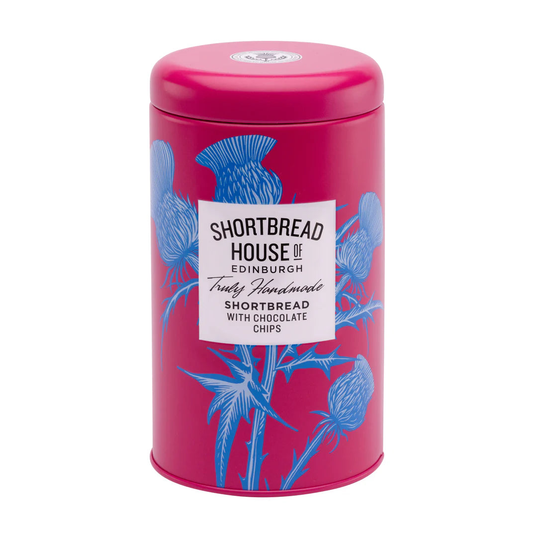 140g Tin of Truly Handmade Shortbread Biscuits with Rich Dark Chocolate tin