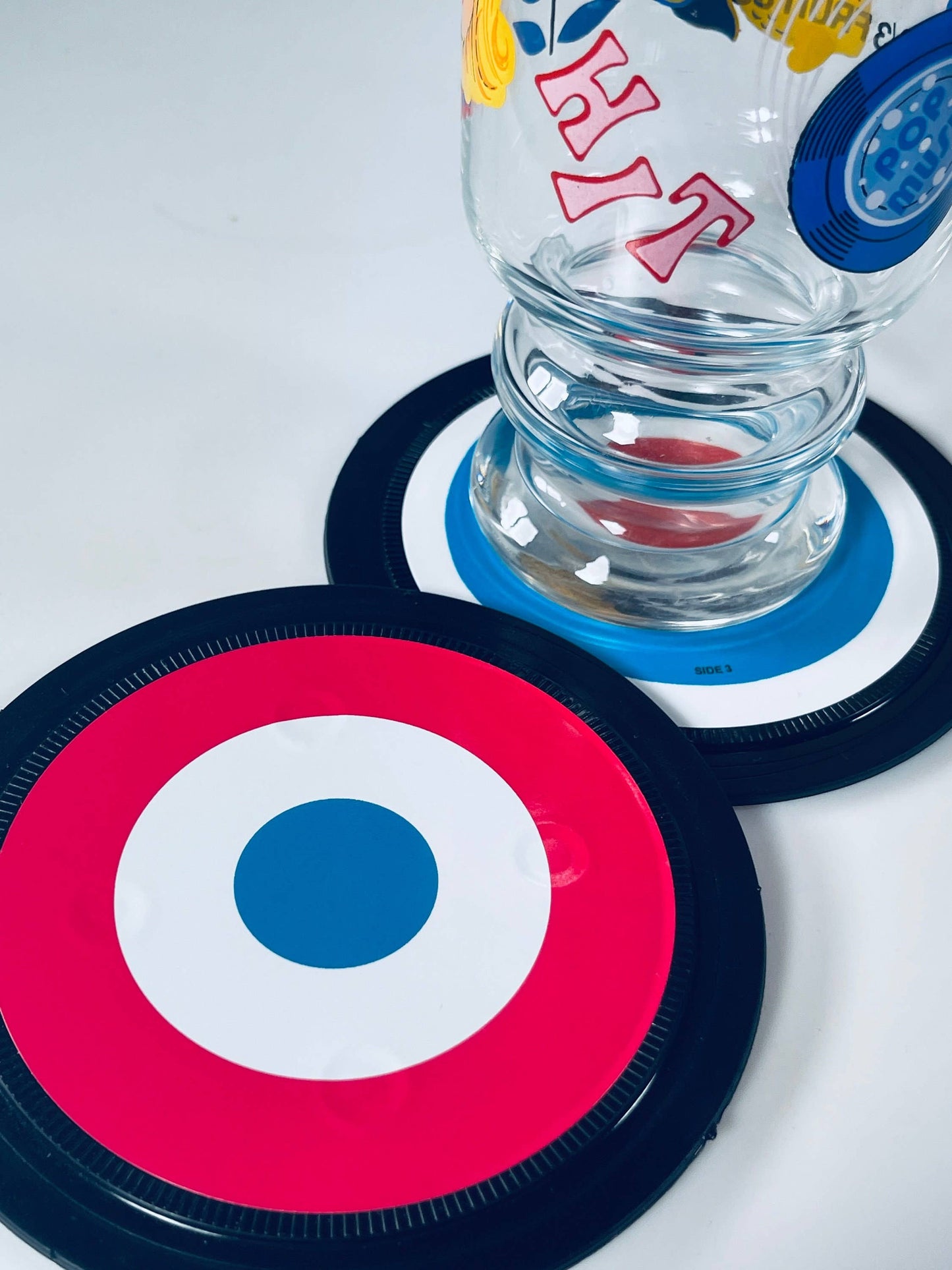 2 Mod coasters. The Jam and The Who. Roundel. Target.