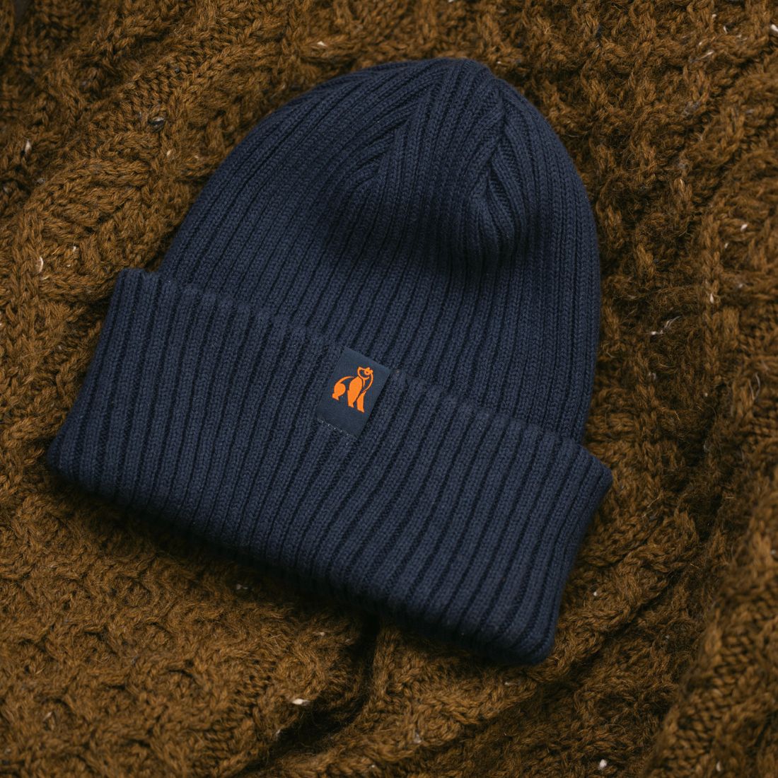Organic Cotton Beanie Navy