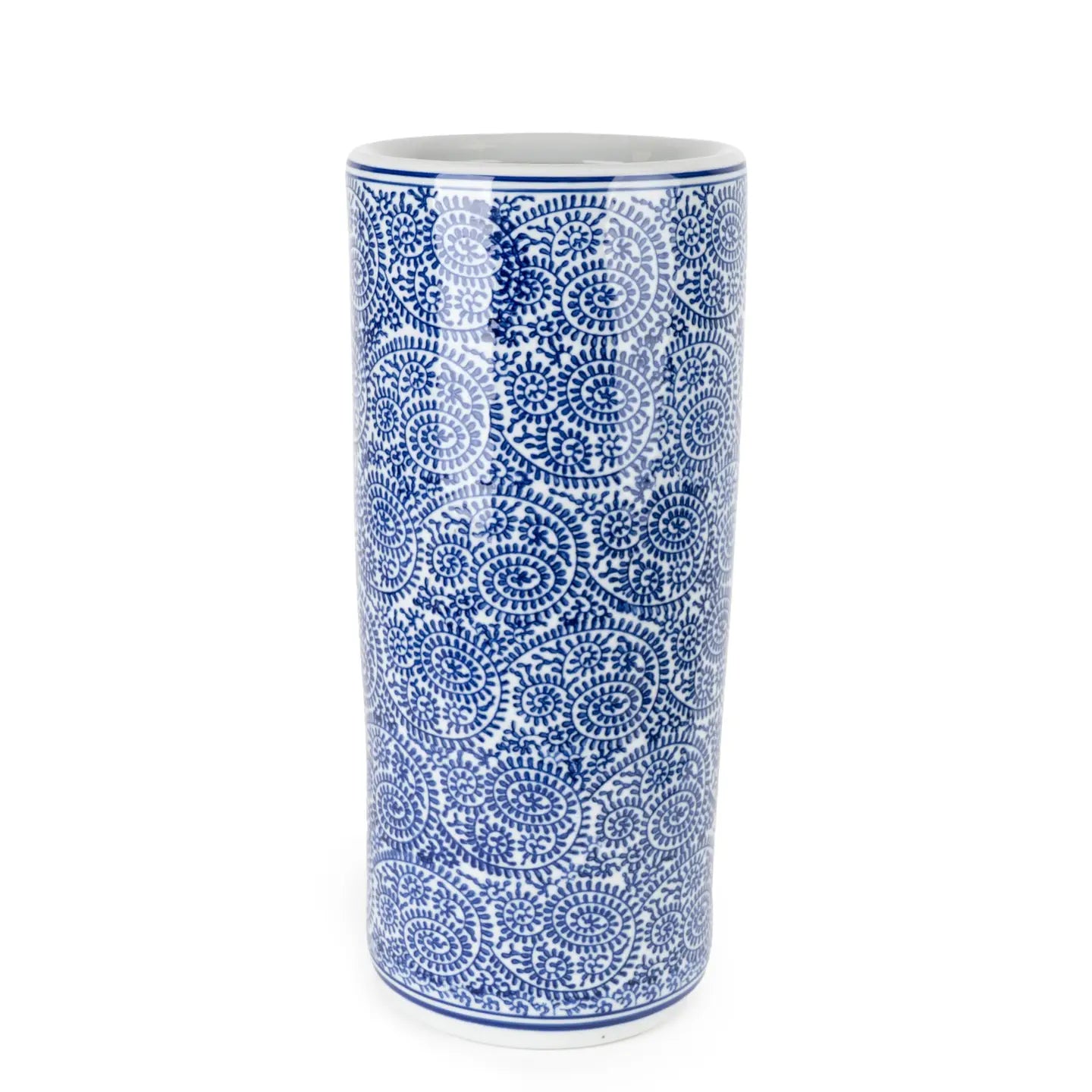 18" Cylinder Vase - Blue/White 2PK