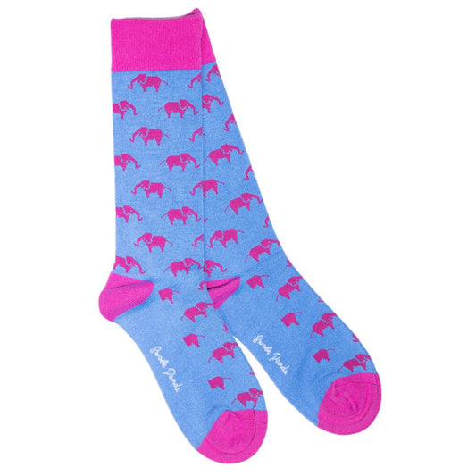 Pink Elephant Swole Panda Bamboo Socks  4-7 UK