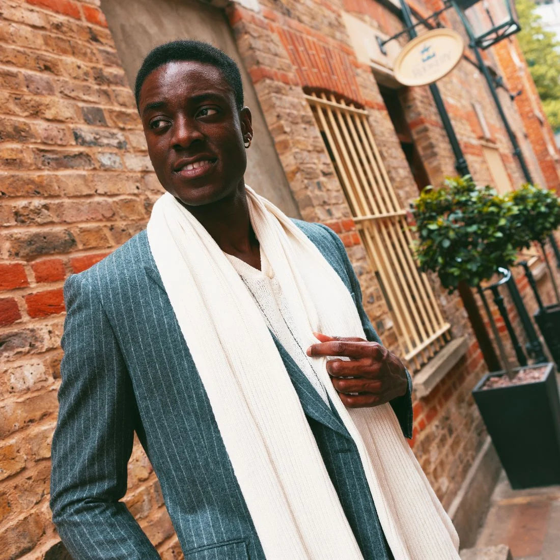 Cream Organic Cotton Scarf