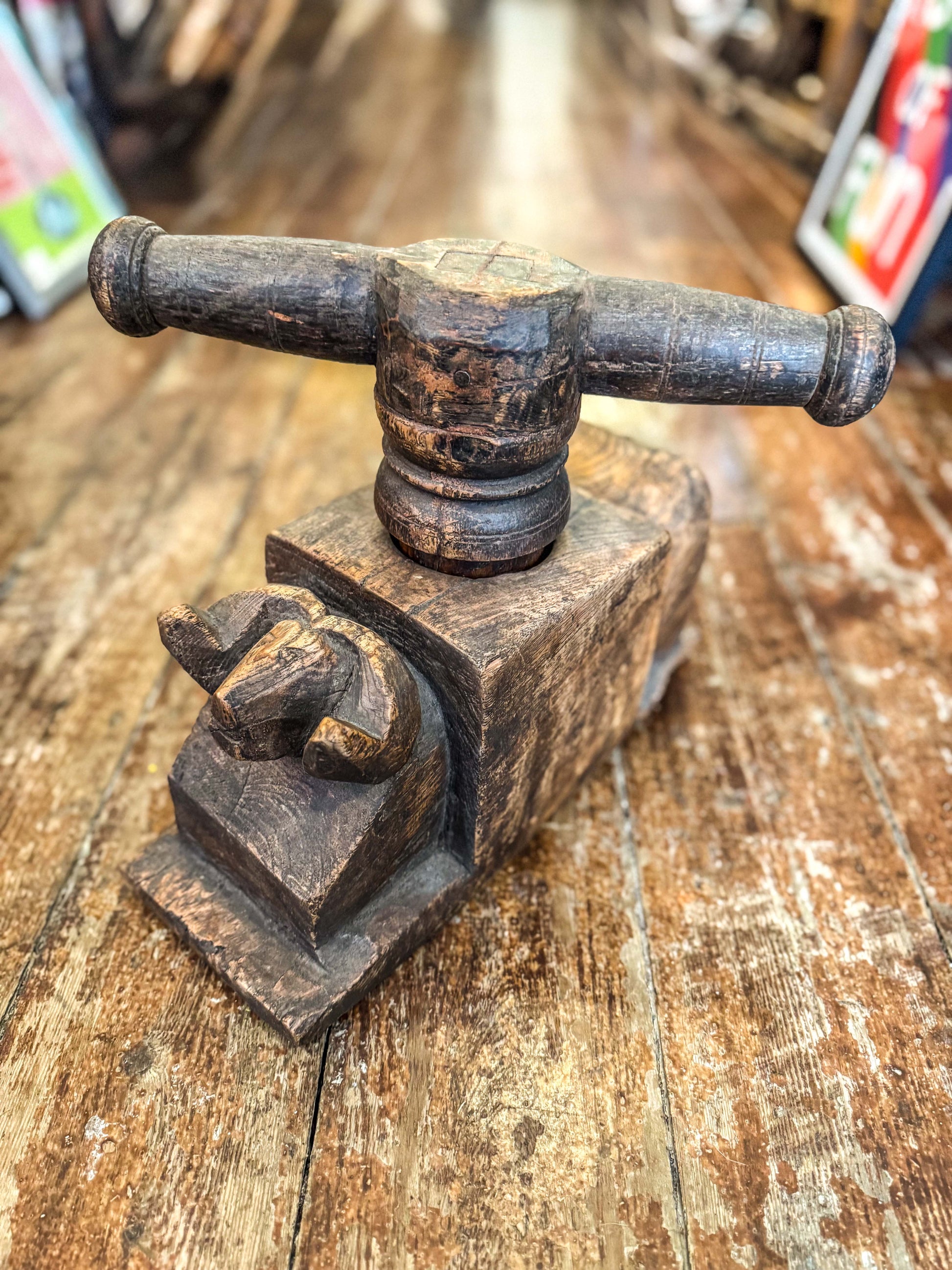19th-century wooden fruit press #2
