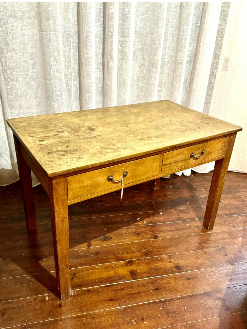 19th Century Sycamore Kitchen Table