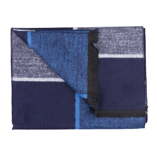 Navy & Blue Block Bamboo Scarf