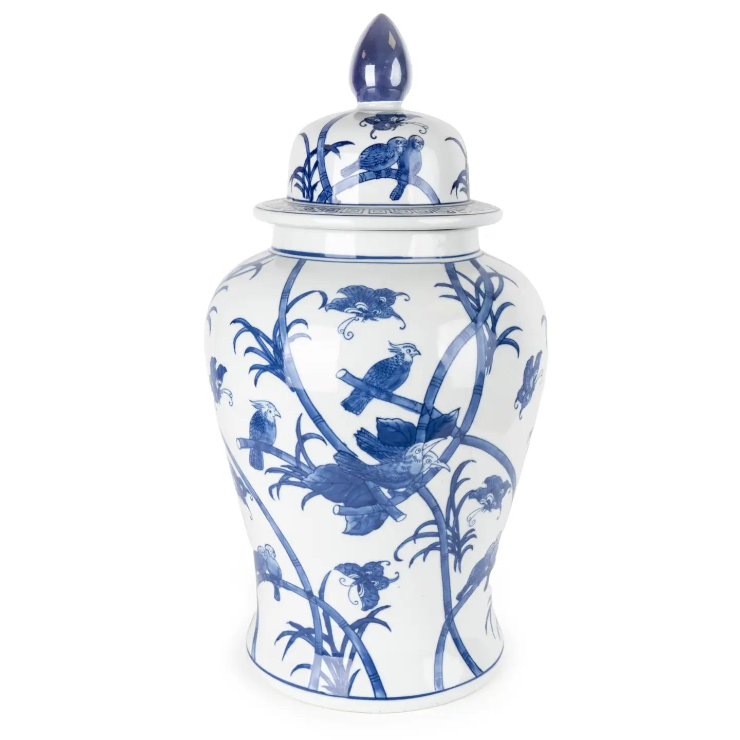 24" Ginger Jar - Blue/White