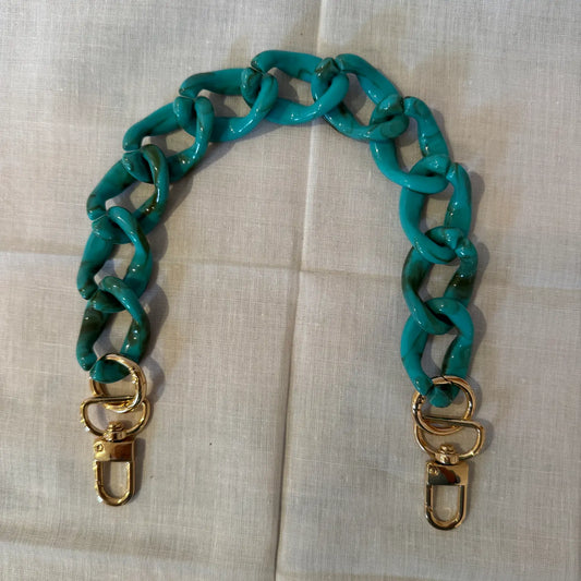 Eco Bag Interchangeable Handle Teal 14.5 Inches