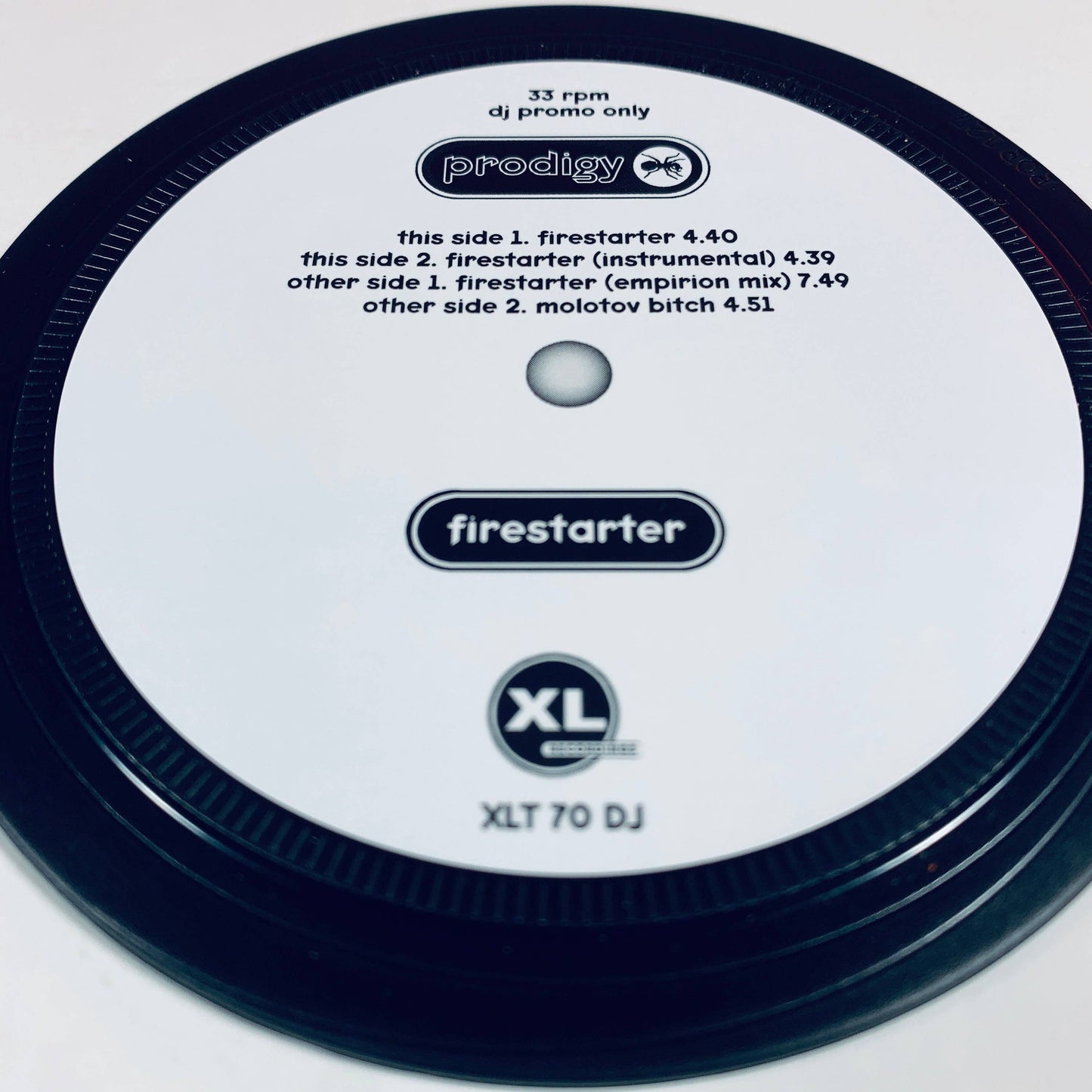 Prodigy. Charly and Firestarter. 2 record label coasters.