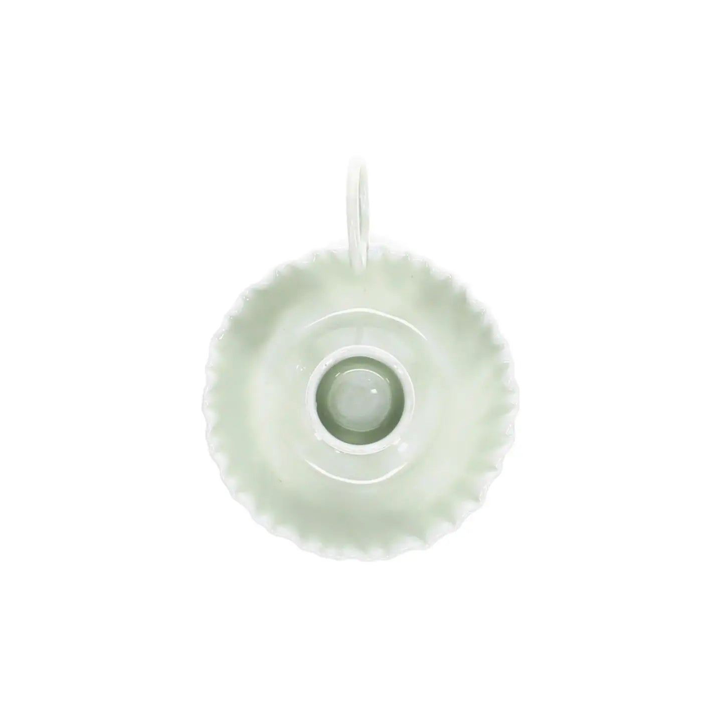 Enamel Chamberstick Candle Holder –Light Grey