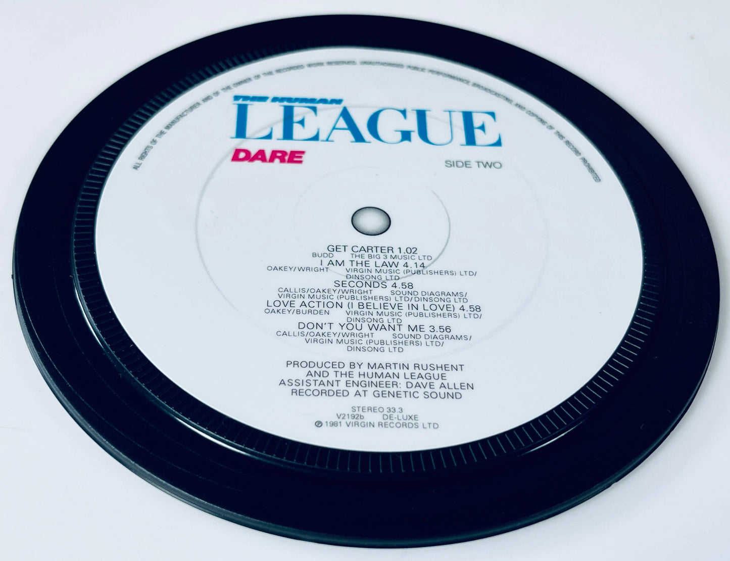 1980s record label coasters - Human League. Duran Duran