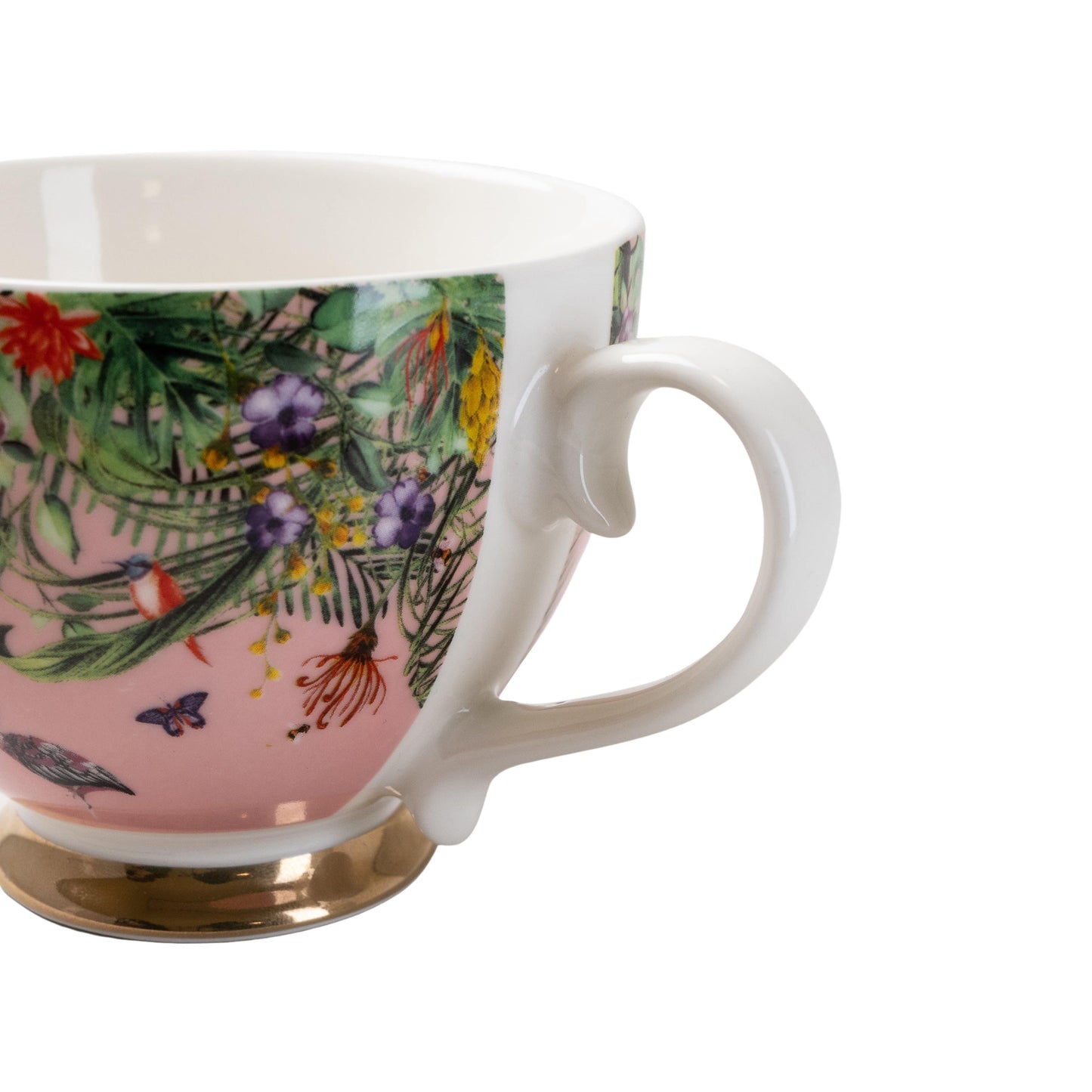 Chinoiserie Footed Mug Pink