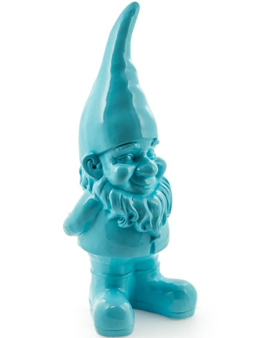 Giant Blue Standing Gnome Figurine