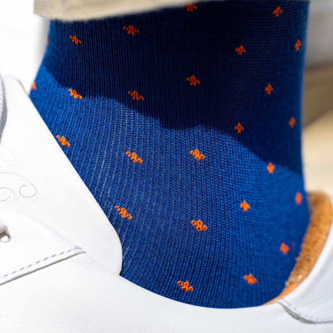 Spotted Orange Bamboo Socks 7-11 UK