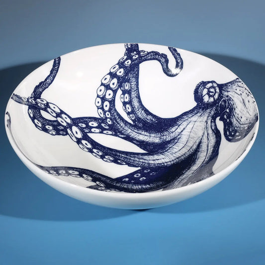 Bone China Octopus Pasta Bowl