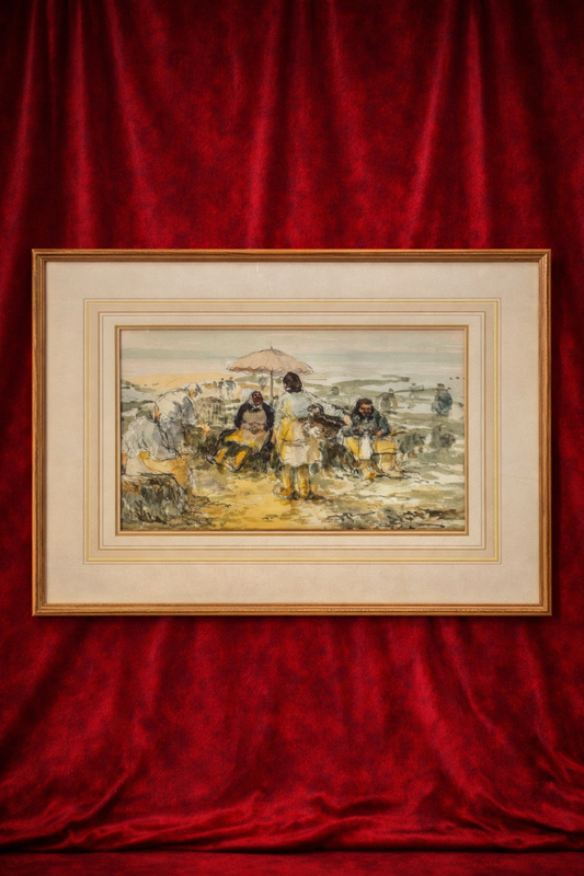 "Oyster Beds" - Watercolour by Roland Batchelor RWS (1889-1990)