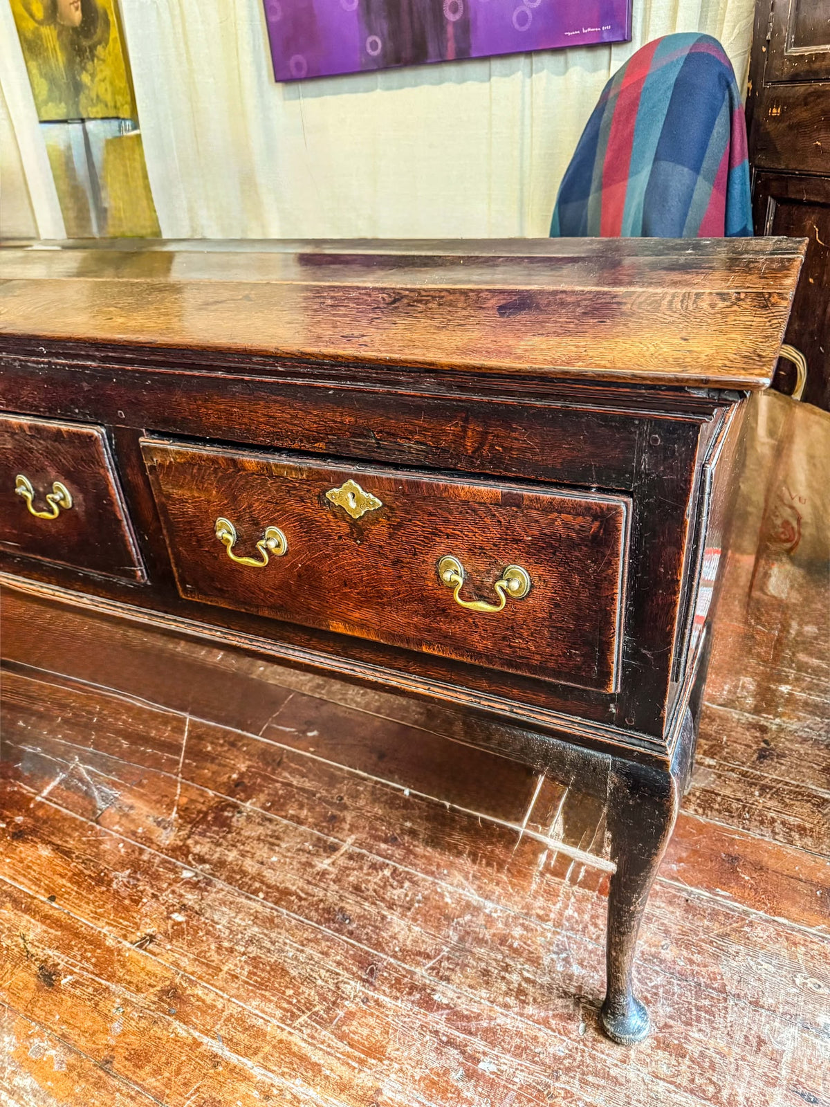 English Cabriole Legged Dresser  - 18th Century