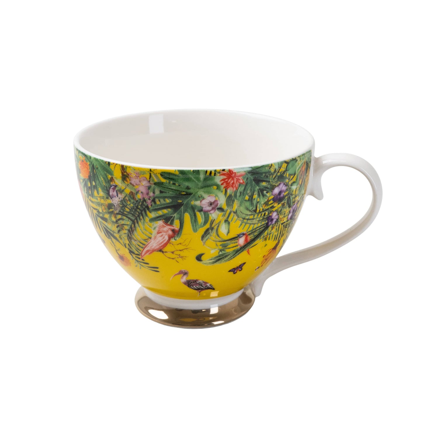 Chinoiserie Footed Mug Ochre