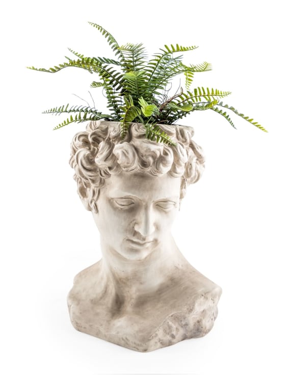 Stone Effect David Bust Flower Pot