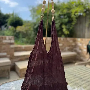 Eco Bag Interchangeable Handle Wooden Bead