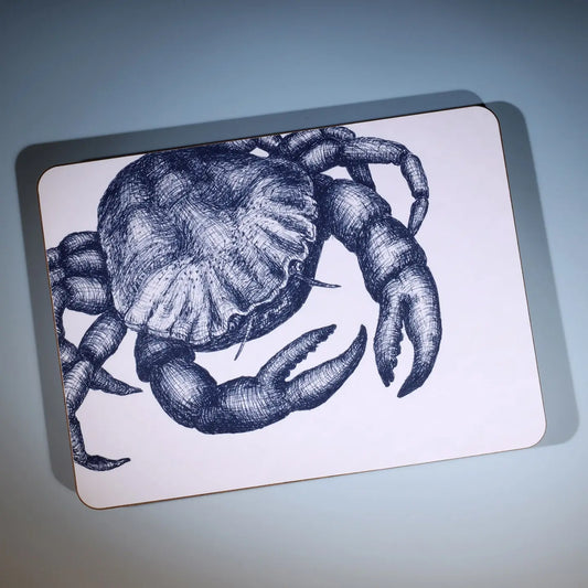 Blue And White Crab Placemat