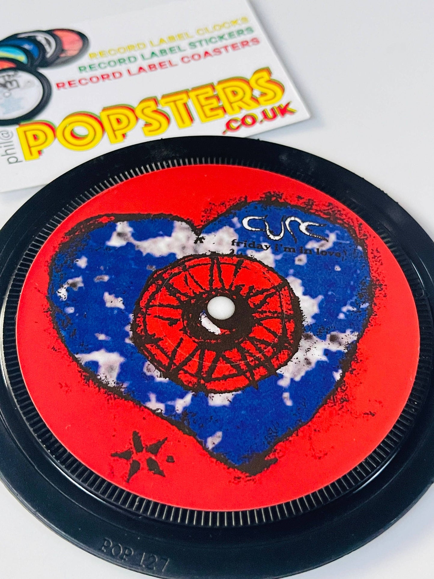 The Cure - ‘Friday I'm In Love’. Record Label Coaster.