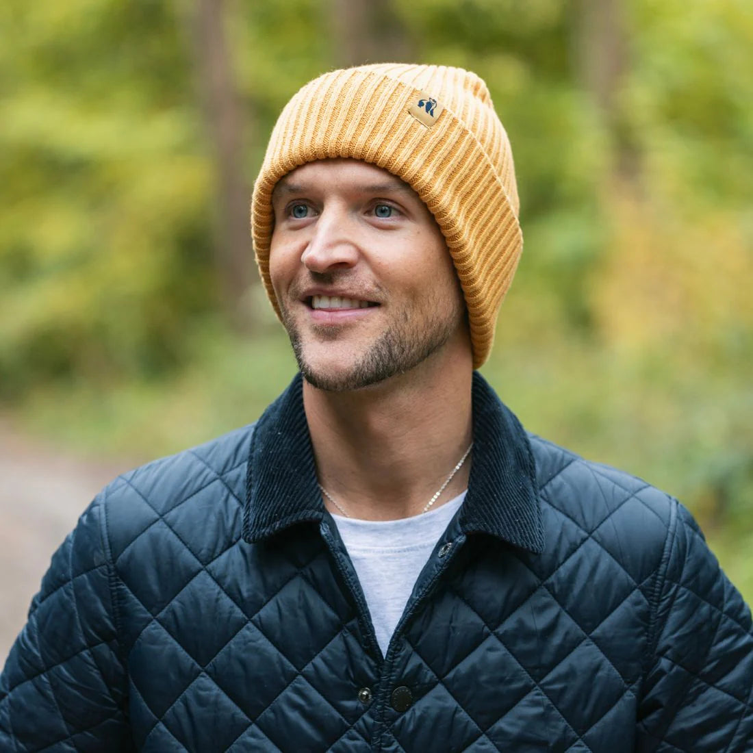 Organic Cotton Beanie Mustard