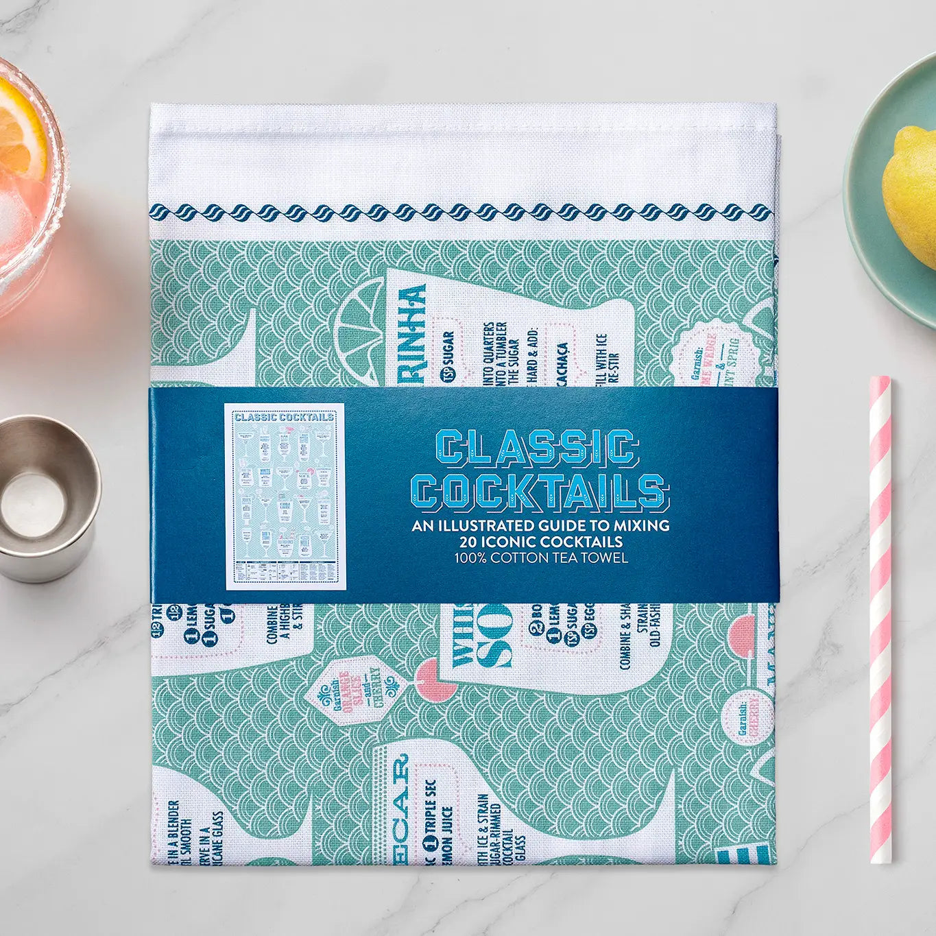 Classic Cocktails Tea Towel
