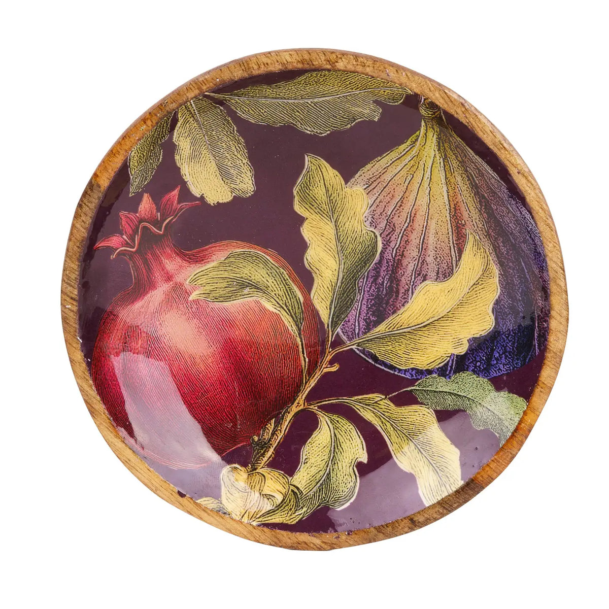 Small Bowl – Mango Wood Fig & Pomegranate