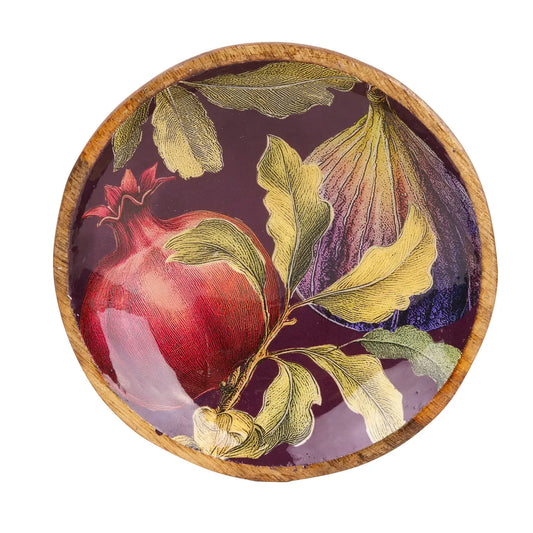 Small Bowl – Mango Wood Fig & Pomegranate