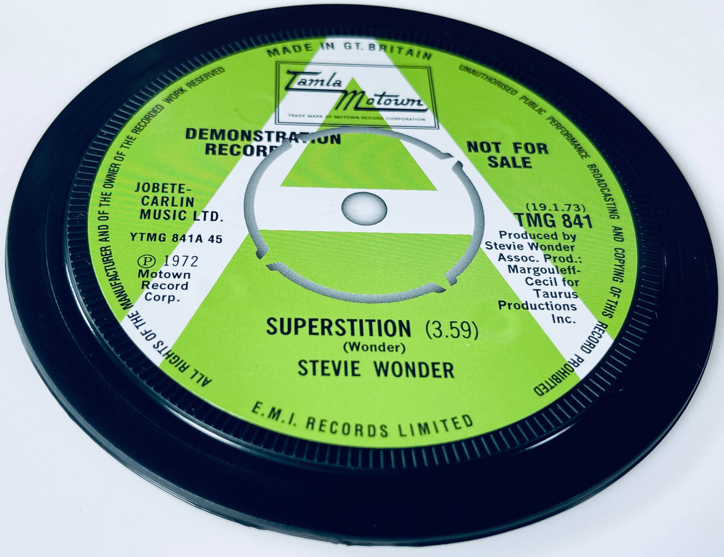 Tamla Motown record label coasters. Popsters