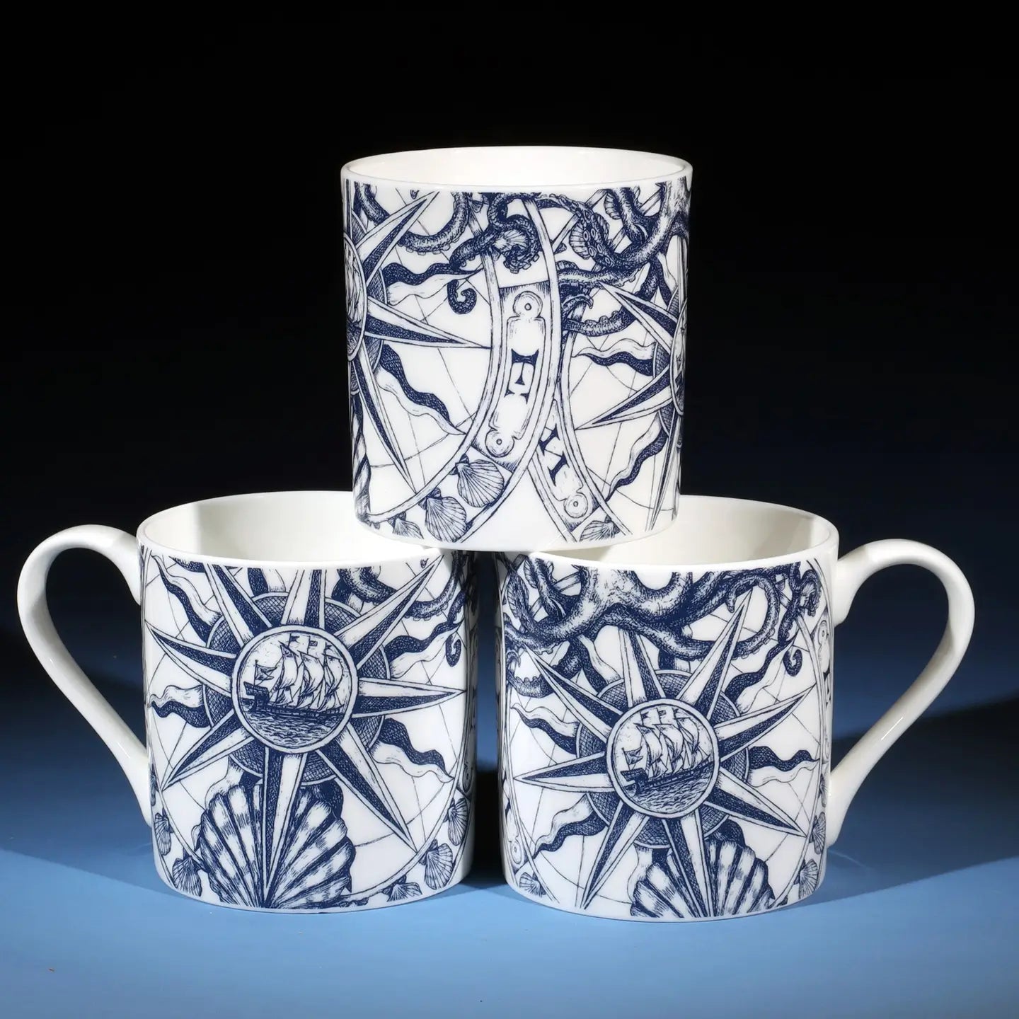 Bone China Compass Mug