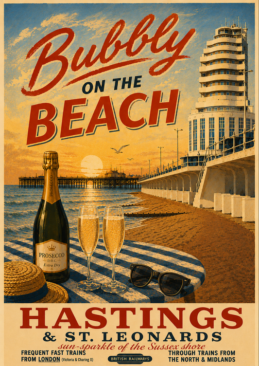 A2  Bubbly on the Beach Poster 1