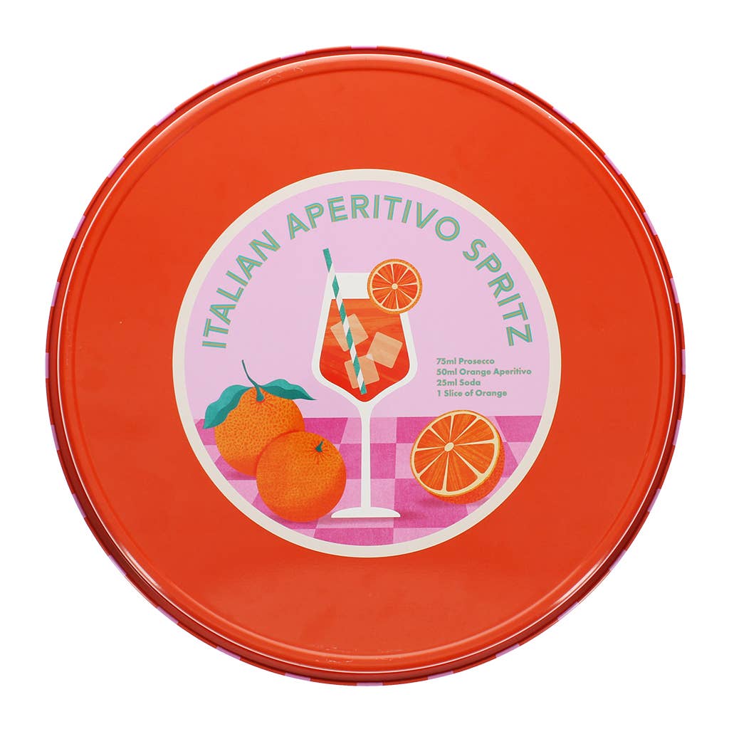 Aperitivo Spritz Round Metal Serving Tray 2