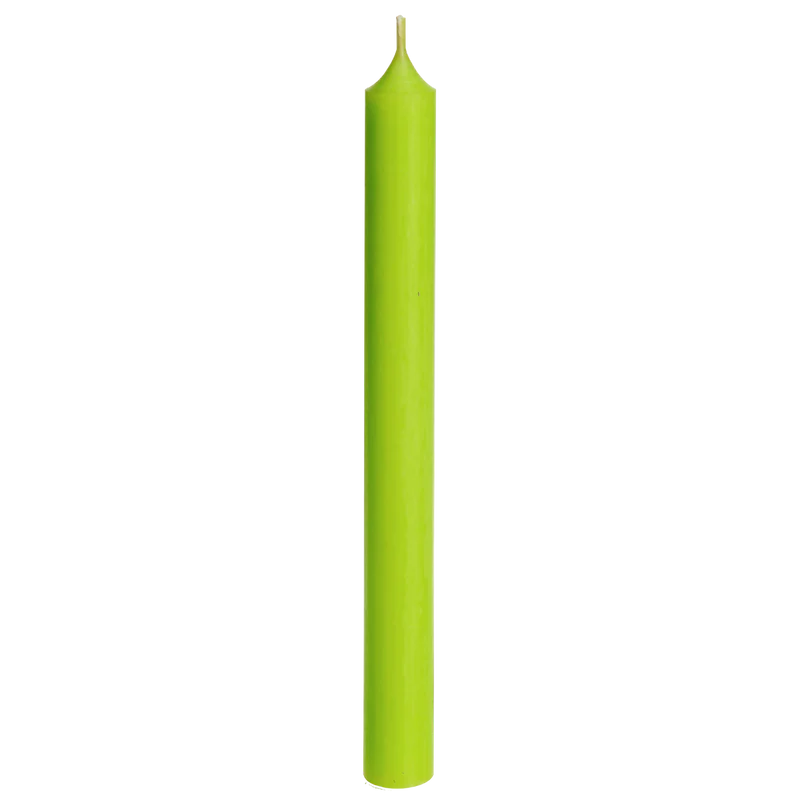 Apple Green Tall Dinner Candle 10"/25cm Tall 1