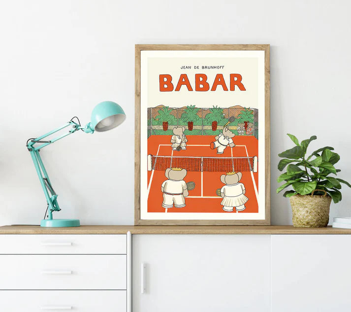 Babar Fait Du Tennis Poster