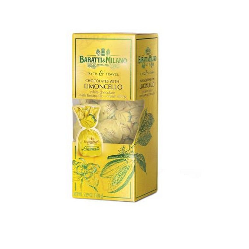 Baratti & Milano Limoncello Chocolates – Italian White Chocolate Pralines Box - 150g 1