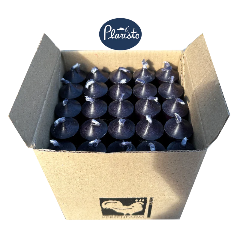 Black Short 4"/10cm Dinner Candles 3