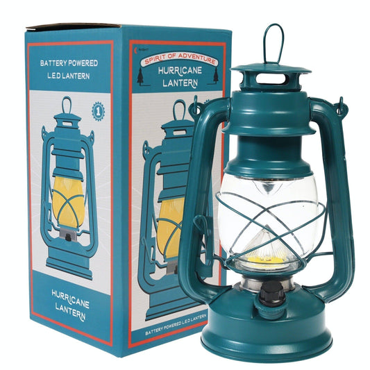 Blue Led Hurricane Lantern 1