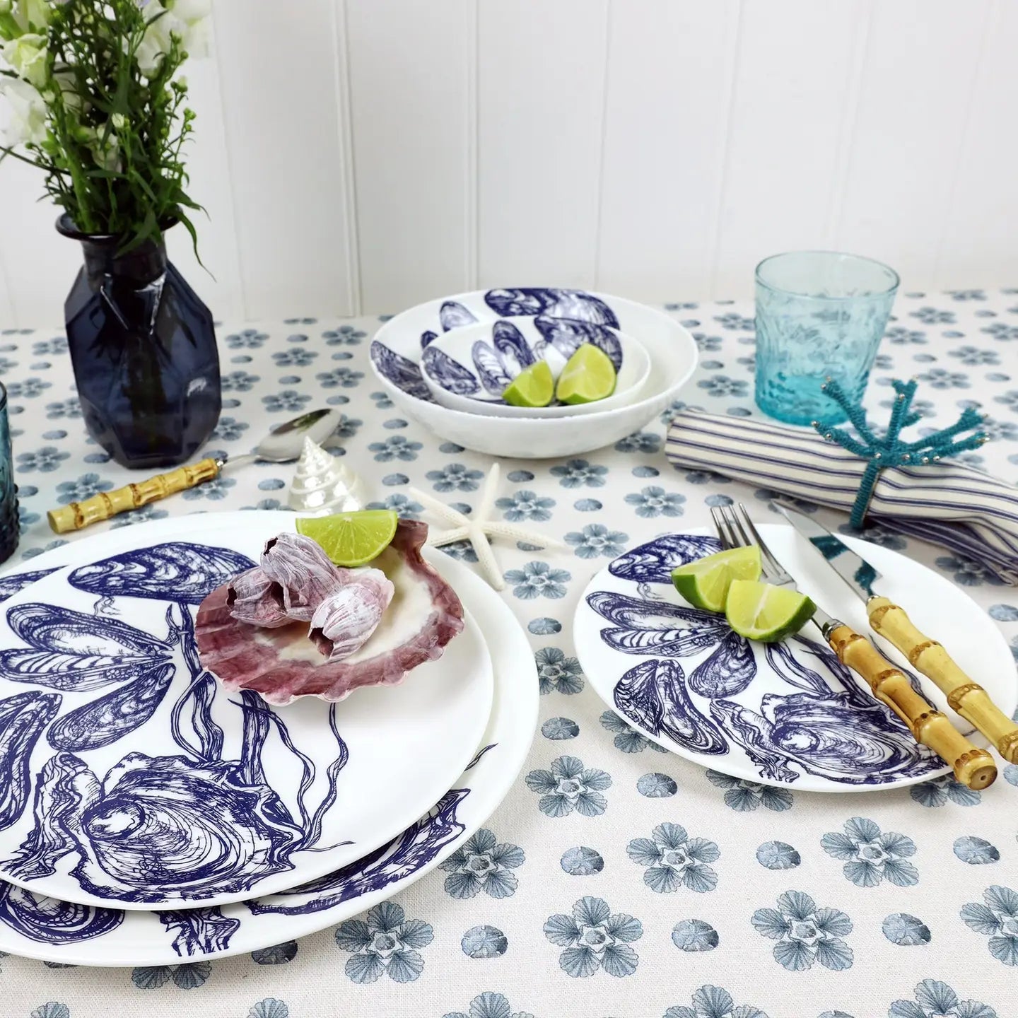 Bone China Mussel & Oyster Dinner Plate -4