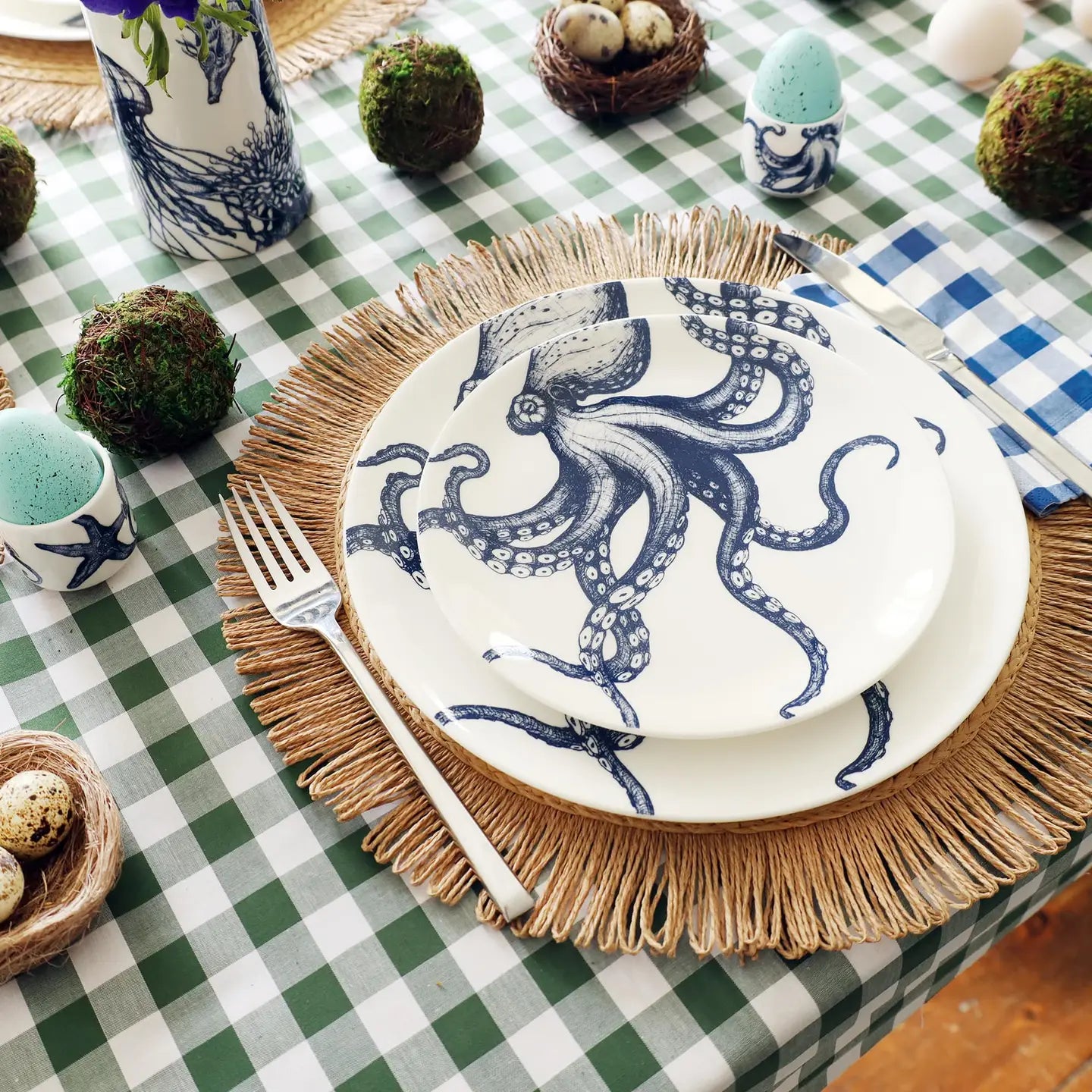 Bone China Octopus Dinner Plate -2