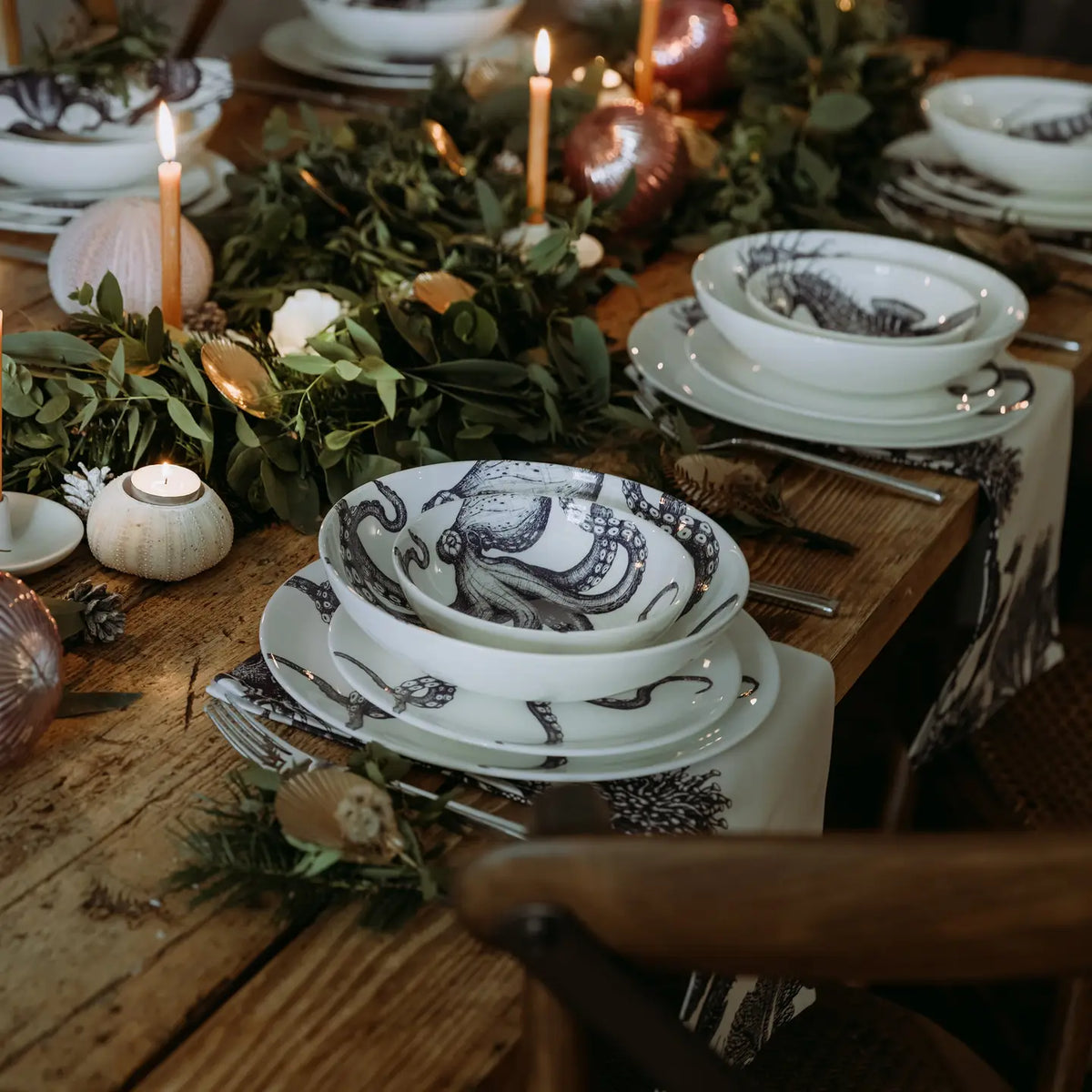 Bone China Octopus Pasta Bowl 3
