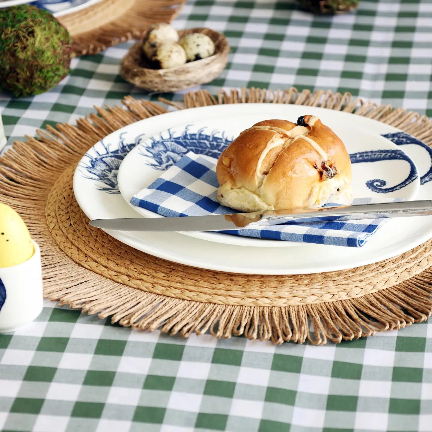 Bone China Seahorse Dinner Plate - 4