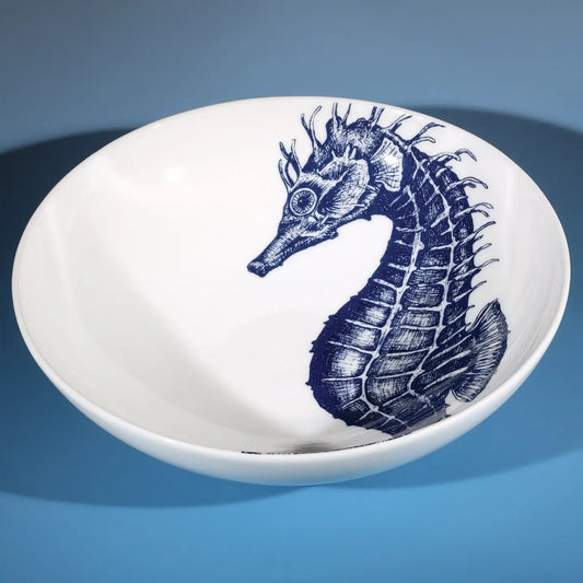 Bone China Seahorse Pasta Bowl 1
