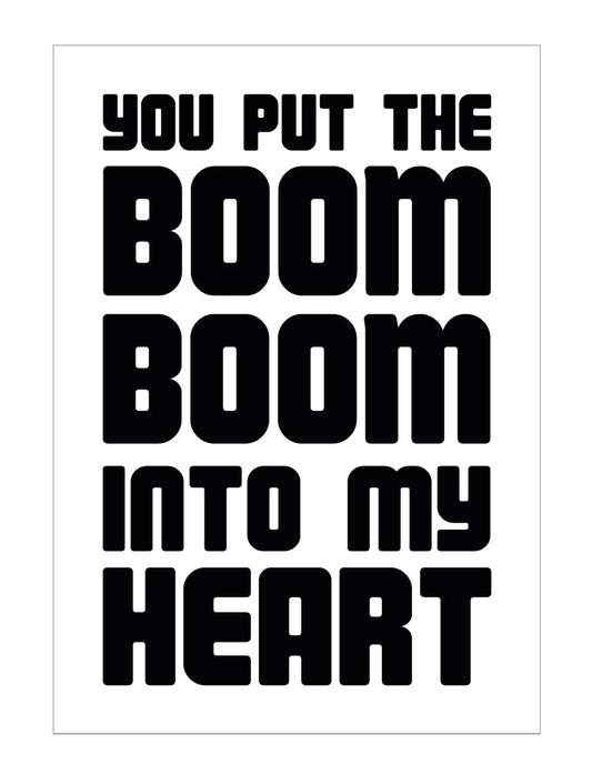 Boom Boom Into My Heart Poster