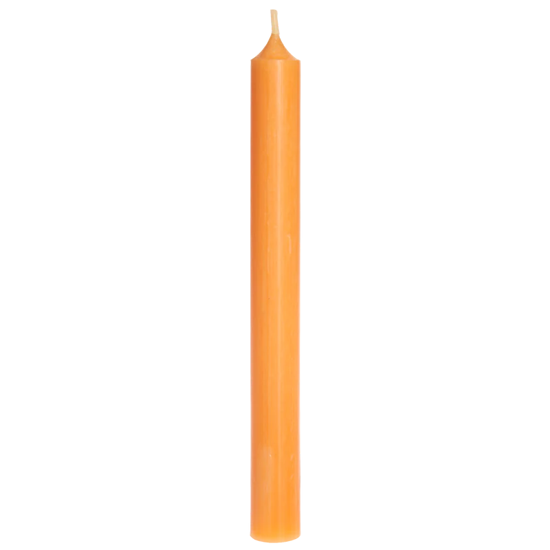 Bright Orange Tall Dinner Candle 10"/25cm Tall 1
